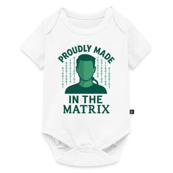 Proudly made in the in Binary. - Baby Premium Kurzarmbody - Weiß - Vorne