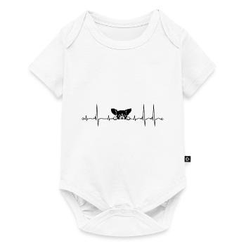 ekg chiwawa heartbeat - Baby Premium short-sleeve bodysuit - white - Front