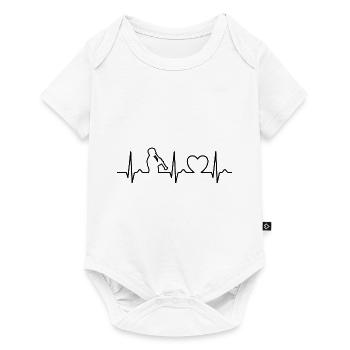 ECG Curve - Heart Curve - Pulse - Clarinet - Baby Premium short-sleeve bodysuit - white - Front