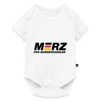 Merz for Bundeskanzler - Kanzler - Kanzlerkandidat - Baby Premium Kurzarmbody - Weiß - Vorne