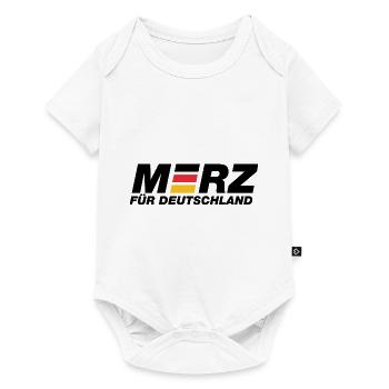 Merz für Deutschland - Kanzler - Kanzlerkandidat - Baby Premium Kurzarmbody - Weiß - Vorne