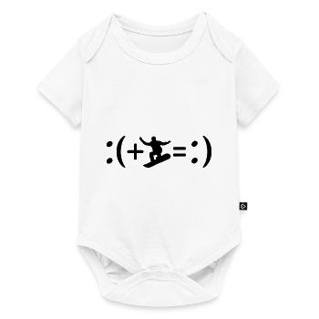 Snowboarding makes me happy, happiness formula - Baby Premium short-sleeve bodysuit - white - Front