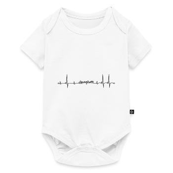 eckg spaghetti rythme cardiaque - Body à manches courtes Premium Bébé - blanc - Devant