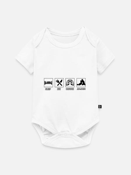 Jiu-Jitsu Brésilien BJJ - Body à manches courtes Premium Bébé - blanc