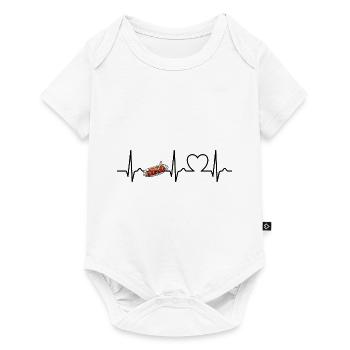 Heart Curve Currywurst - Fast Food - Cult - Baby Premium short-sleeve bodysuit - white - Front
