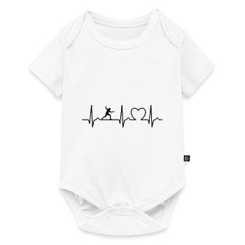 ECG Curve - Heart Curve - Pulse - Fencing - Baby Premium short-sleeve bodysuit - white - Front