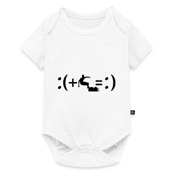 Le surf me rend heureux, formule du bonheur - Body à manches courtes Premium Bébé - blanc - Devant
