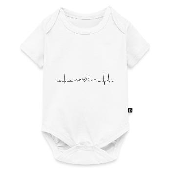 ekg wander lust herzschlag - Body à manches courtes Premium Bébé - blanc - Devant