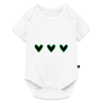 CŒUR. CŒURS. SAINT VALENTIN. LOVE. AMOUR - Body à manches courtes Premium Bébé - blanc - Devant