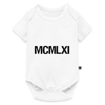 Birthday 1961 as Roman number - in all colors - Baby Premium short-sleeve bodysuit - white - Front