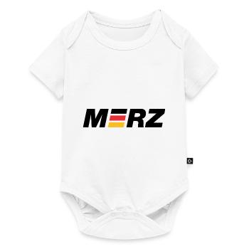 Merz - Kanzler - Kanzlerkandidat - Deutschland - Baby Premium Kurzarmbody - Weiß - Vorne