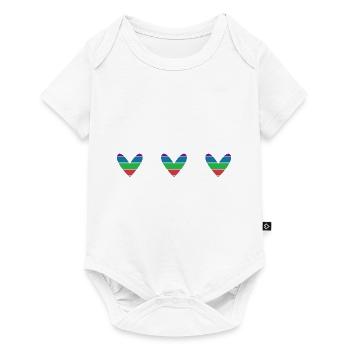 CŒUR. CŒURS. SAINT VALENTIN. LOVE. AMOUR. HEART - Body à manches courtes Premium Bébé - blanc - Devant