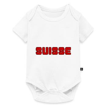 SUISSE. PAYS. GENEVE. SUISSE. HUMOUR. PAYS - Body à manches courtes Premium Bébé - blanc - Devant