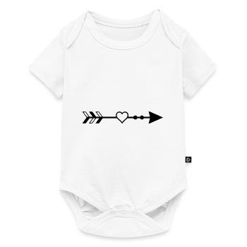 Heart arrow - Baby Premium short-sleeve bodysuit - white - Front