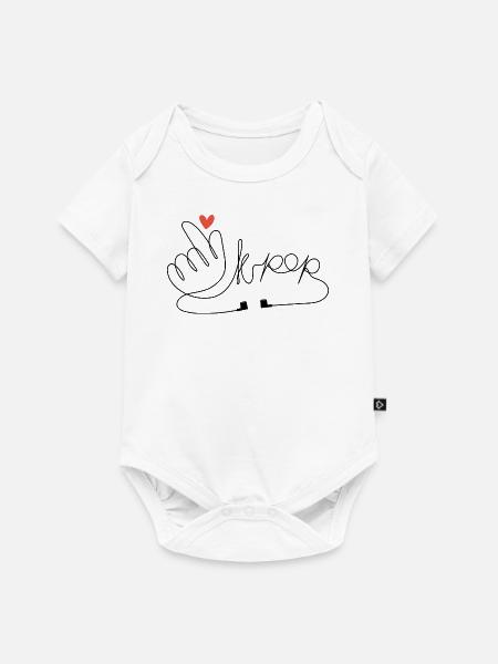 K-pop Korean Pop - Baby Premium Kurzarmbody - Weiß