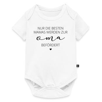 Nur die besten Mamas werden zur Oma befördert - Baby Premium Kurzarmbody - Weiß - Vorne