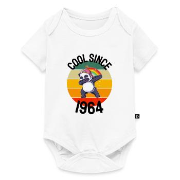 Cool depuis 1964 Retro Dabbing Panda 58ème anniversaire - Body à manches courtes Premium Bébé - blanc - Devant