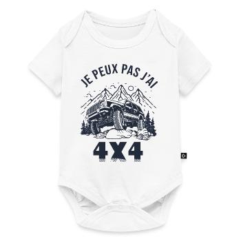 4X4 sport automobile cadeau 4x4 aventure - Body à manches courtes Premium Bébé - blanc - Devant
