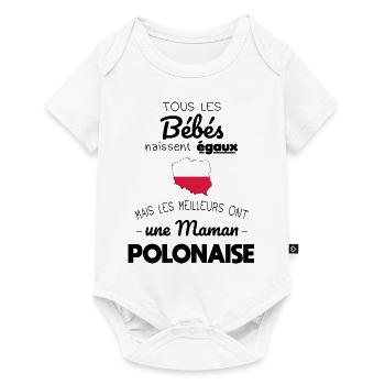 Bébés égaux meilleurs ont une maman Polonaise - Body à manches courtes Premium Bébé - blanc - Devant
