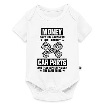 Money Can't Buy Happniess But It Can Buy Car Parts - Baby Premium short-sleeve bodysuit - white - Front