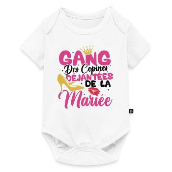 Gang des copines déjantées de la mariée - Body à manches courtes Premium Bébé - blanc - Devant