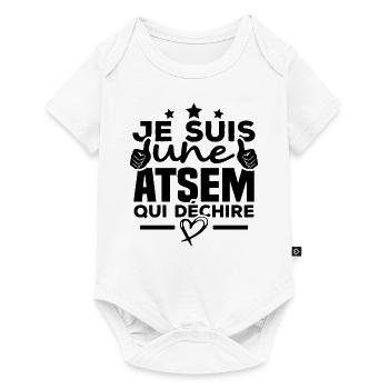 Je suis une ATSEM qui déchire - Body à manches courtes Premium Bébé - blanc - Devant