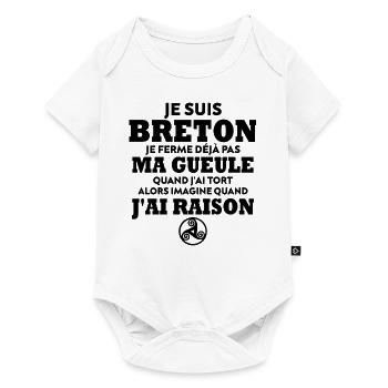 Je suis Breton - Body à manches courtes Premium Bébé - blanc - Devant