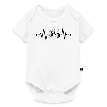 Heartbeat Petanque Humor Bowler Gift - Baby Premium short-sleeve bodysuit - white - Front