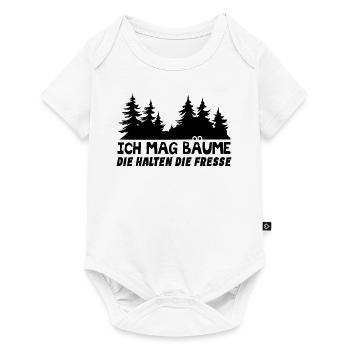 Ich Mag Bäume Die Halten Die Fresse - Baby Premium Kurzarmbody - Weiß - Vorne