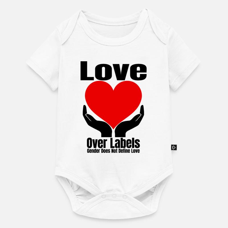 L’amour plutôt que les étiquettes - Body à manches courtes Premium Bébé - blanc