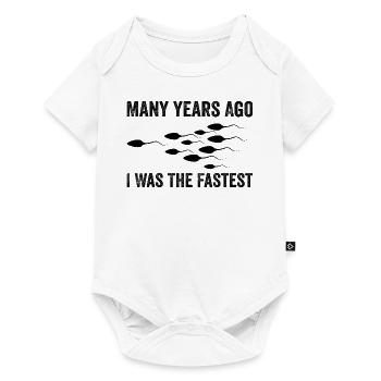 Many Years Ago I Was The Fastest - Body à manches courtes Premium Bébé - blanc - Devant