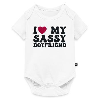 I love my sassy boyfriend - Baby Premium short-sleeve bodysuit - white - Front