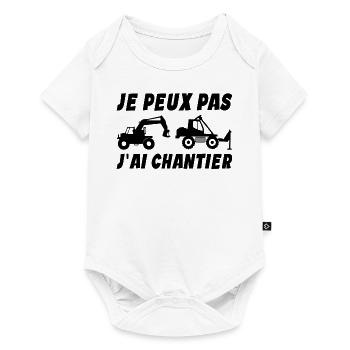I can't I have site work - Baby Premium short-sleeve bodysuit - white - Front