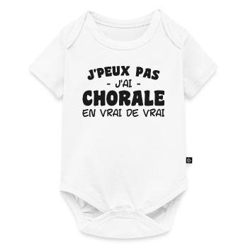 j'peux pas j'ai Chorale En vrie de vraie - Body à manches courtes Premium Bébé - blanc - Devant