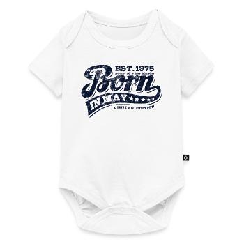 Né(e) en mai 1975 - Anniversaire - Cadeau - Body à manches courtes Premium Bébé - blanc - Devant