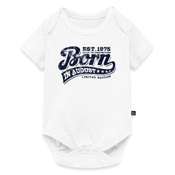 Né(e) en août 1975 - Anniversaire - Cadeau - Body à manches courtes Premium Bébé - blanc - Devant