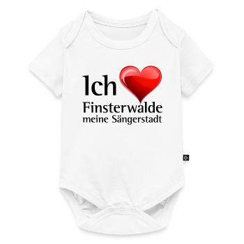 Ich liebe meine Sängerstadt - "I love finsterwalde - Baby Premium Kurzarmbody - Weiß - Vorne