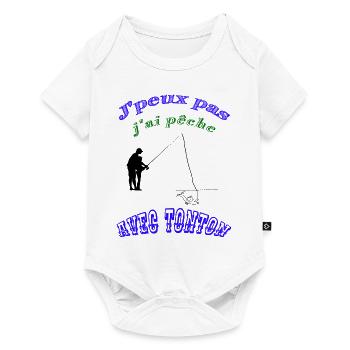 J'peux pas j'ai pèche avec tonton - Body à manches courtes Premium Bébé - blanc - Devant