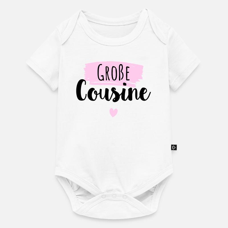 Große Cousine 2022 / Big Cousin - Baby Premium Kurzarmbody - Weiß