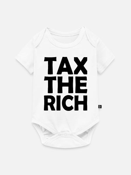 Tax the rich - Baby Premium Kurzarmbody - Weiß