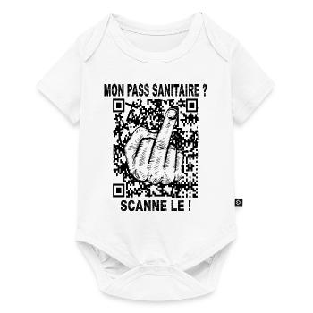 Mon pass sanitaire ? Scanne le ! - Body à manches courtes Premium Bébé - blanc - Devant