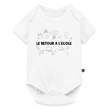 LE Retour à l’école. - Body à manches courtes Premium Bébé - blanc - Devant