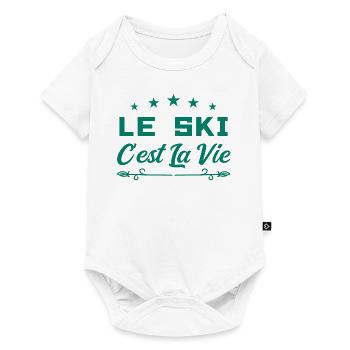 Le ski c est la vie - Body à manches courtes Premium Bébé - blanc - Devant