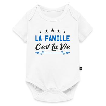 La famille c est la vie - Body à manches courtes Premium Bébé - blanc - Devant