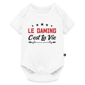 Le gaming c est la vie - Body à manches courtes Premium Bébé - blanc - Devant