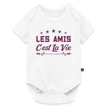 La raclette c est la vie - Body à manches courtes Premium Bébé - blanc - Devant