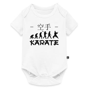 Karate-Evolution. Kampfsport. Geschenkidee.Japan - Baby Premium Kurzarmbody - Weiß - Vorne