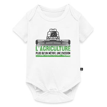 L'agriculture plus qu'un métier, une passion. - Body à manches courtes Premium Bébé - blanc - Devant