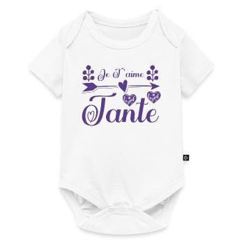 Je t'aime tante, Cadeau tante, cadeau tata. - Body à manches courtes Premium Bébé - blanc - Devant