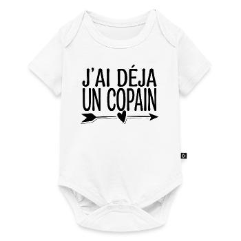 J'ai déjà j'ai un copain. cadeau couple, copine. - Body à manches courtes Premium Bébé - blanc - Devant